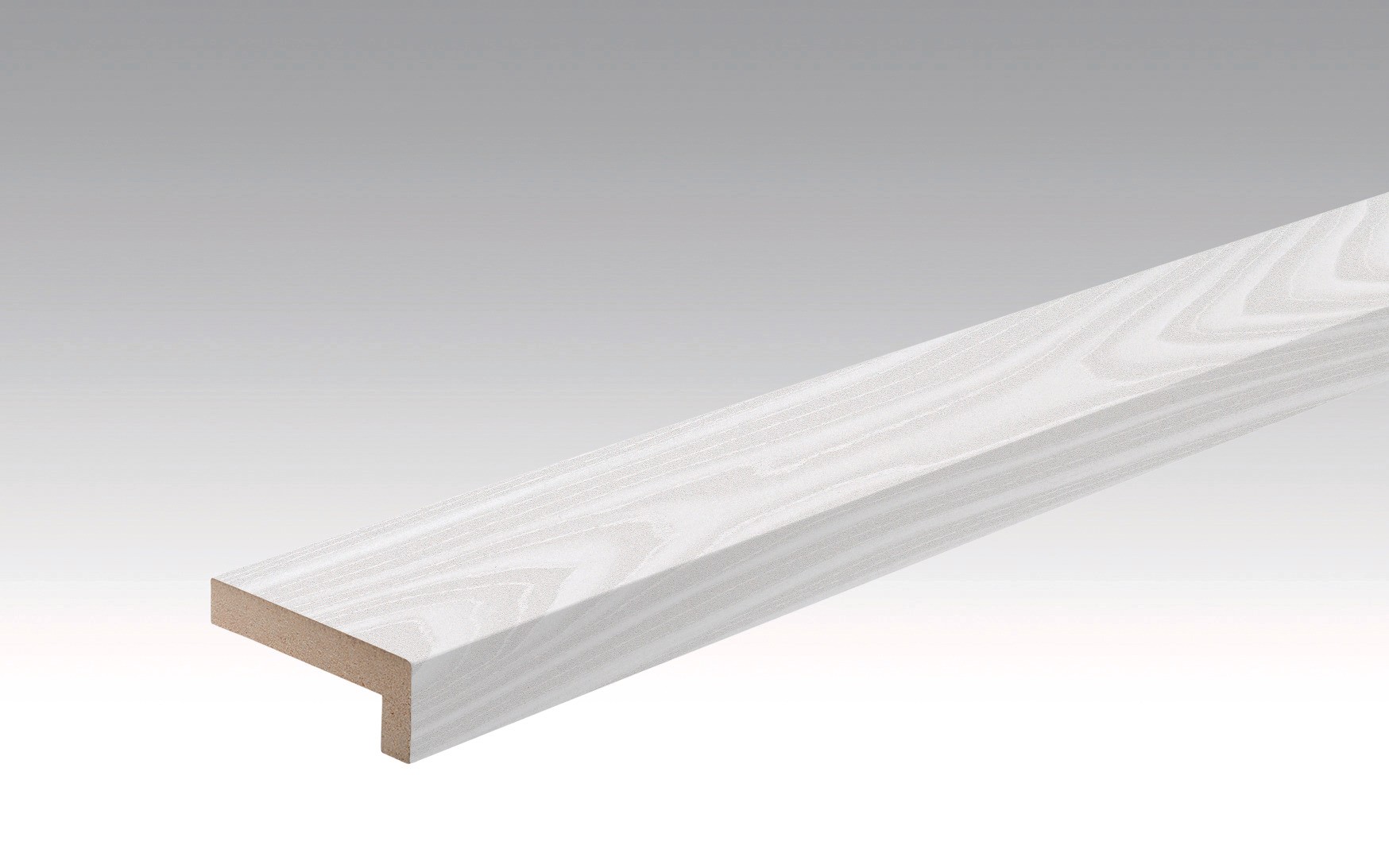 CIMAISE D'ANGLE 2,38m Frêne argent L=2380 l=60 e=22