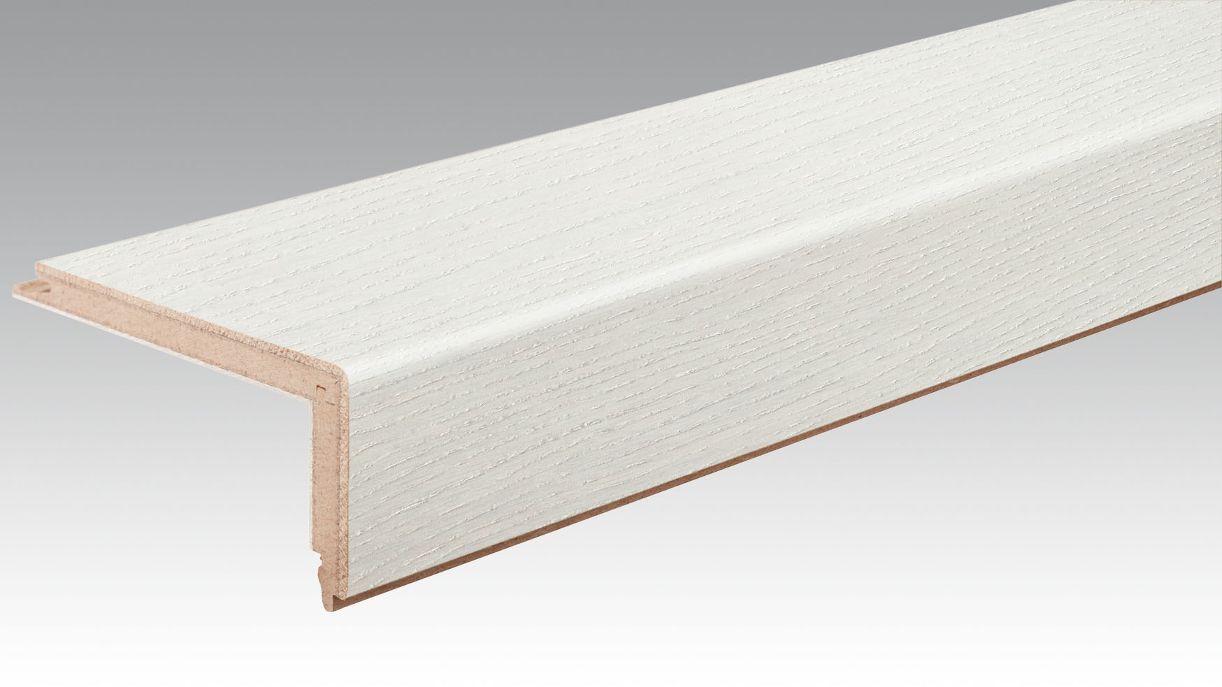 NEZ DE MARCHE PARQUET Chêne harmonieux blanc polaire 9008 | brossé L=2150 l=108 e=60
