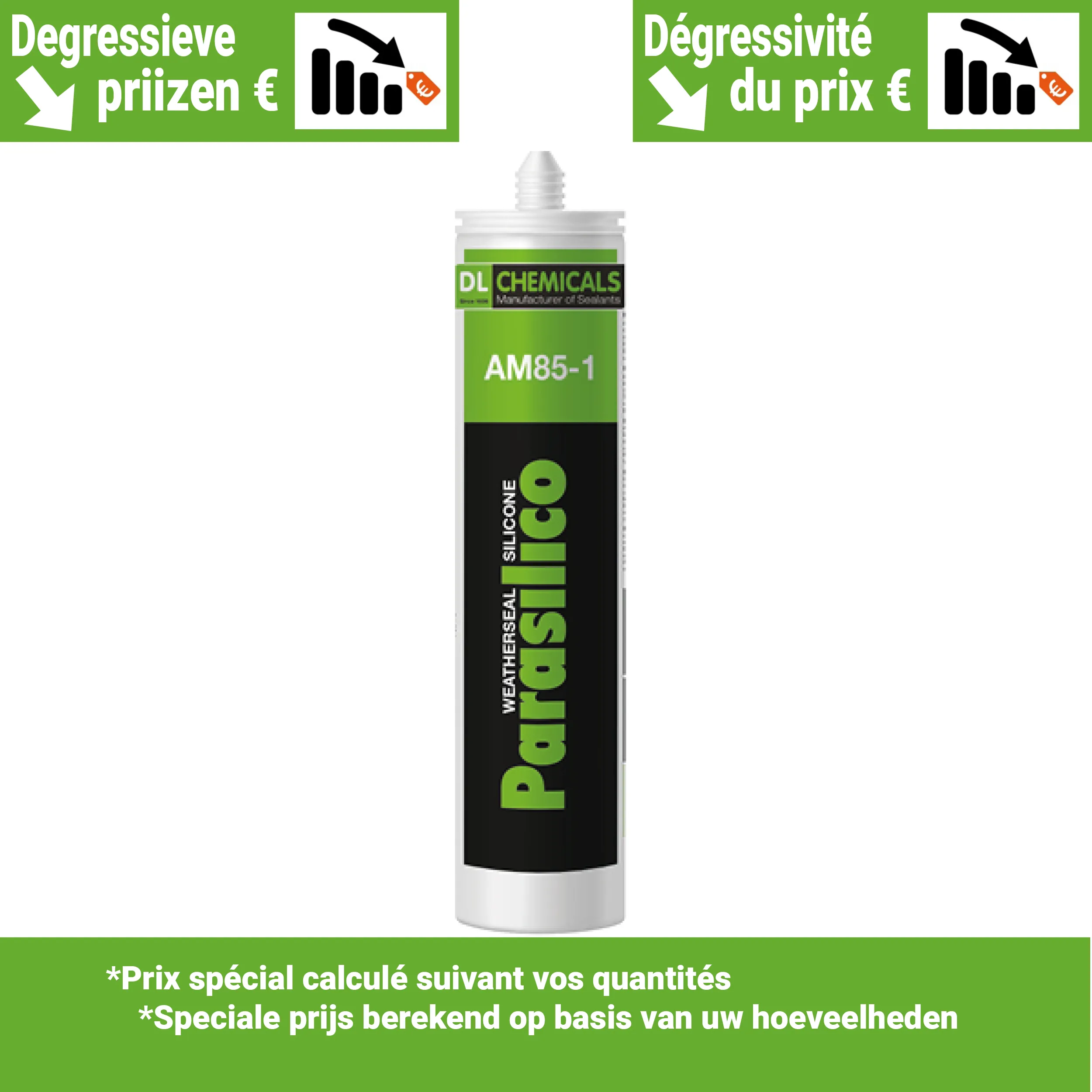 Parasilico AM85-1 Ral 9011 Graphite Noir 300ml (25pc/boite prix dégressif)