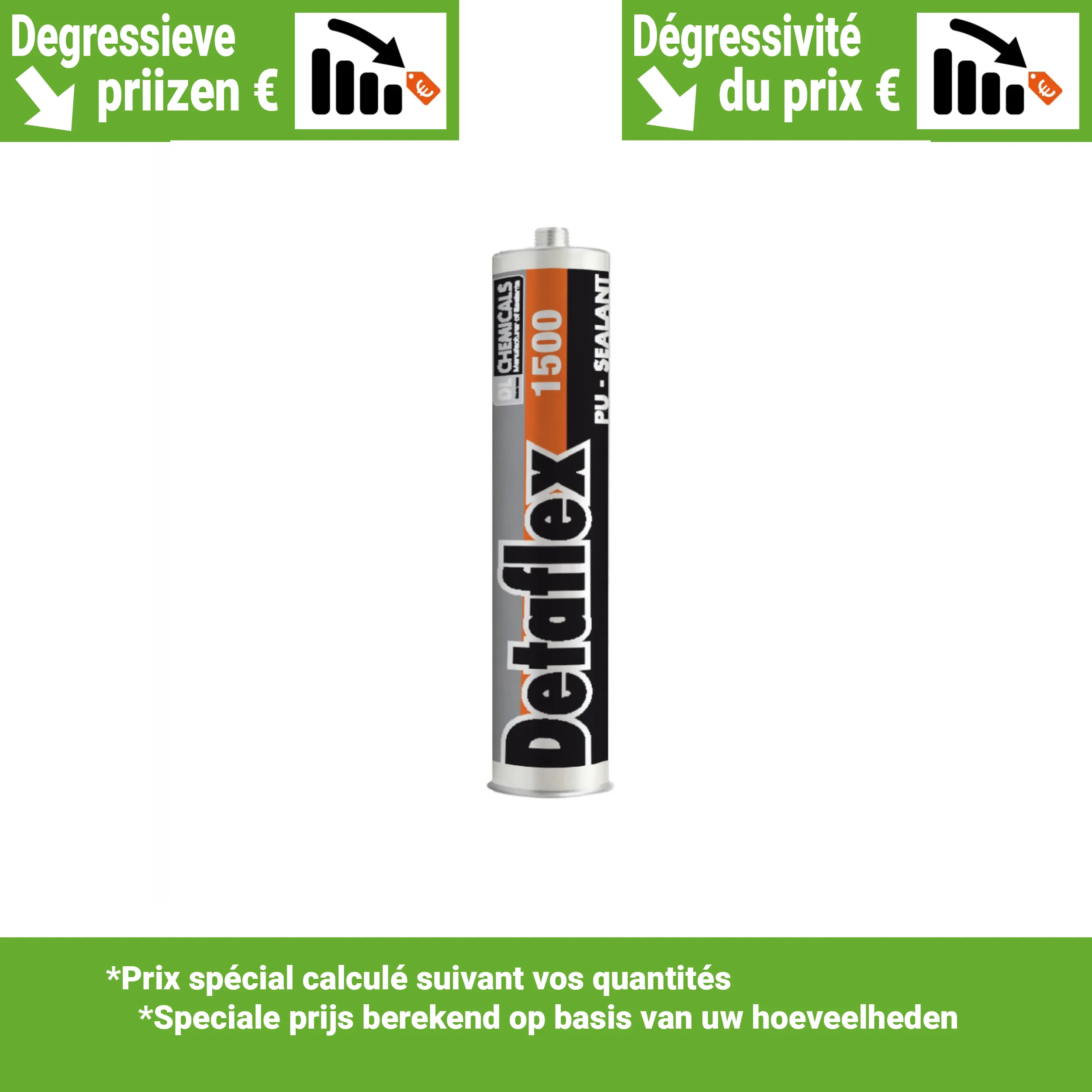Detaflex 1500 Blanc - 310ml - Mastic Plyuréthanne (25pc)