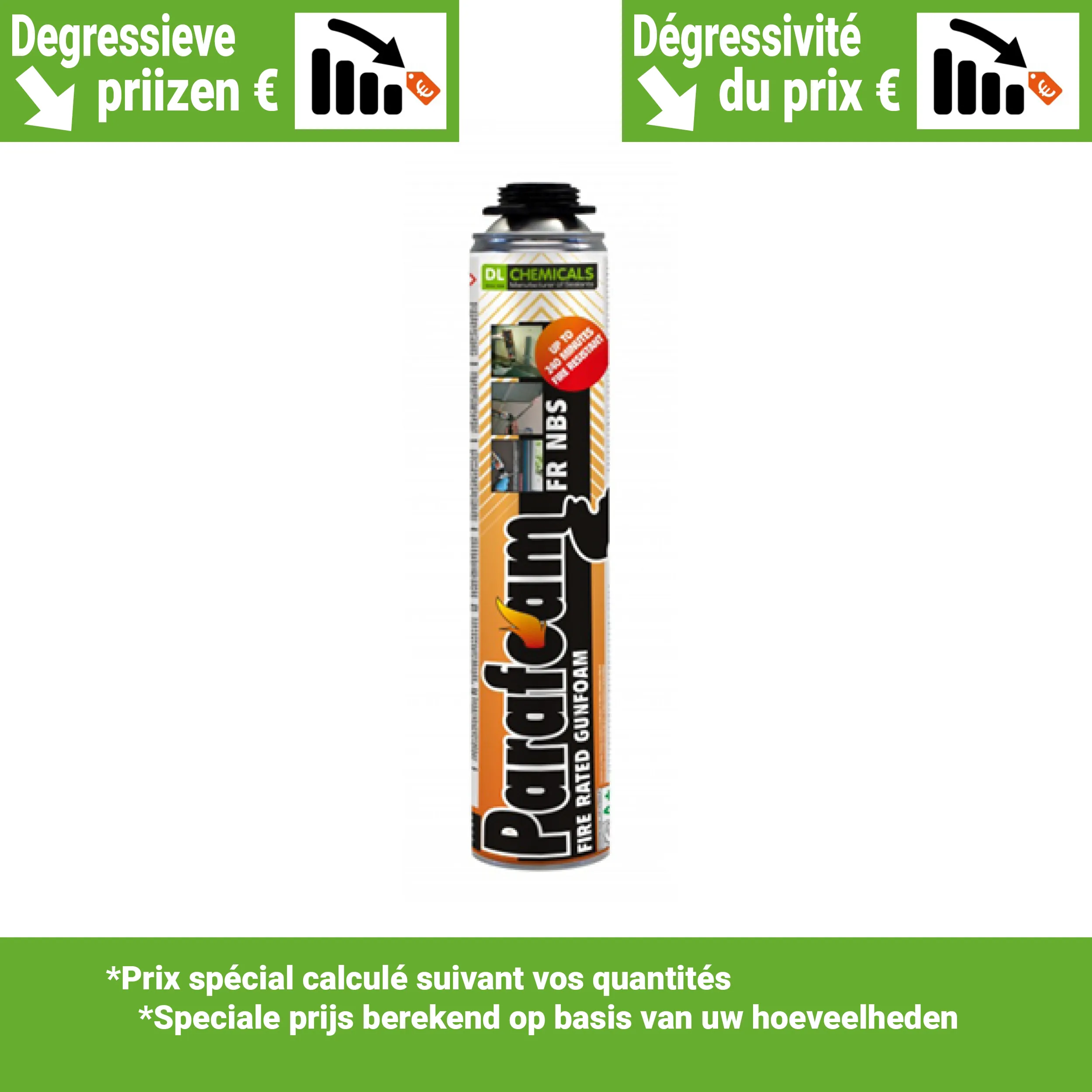 Parafoam Fire Resitant NBS - 750ml (12pc/boite) prix dégressif