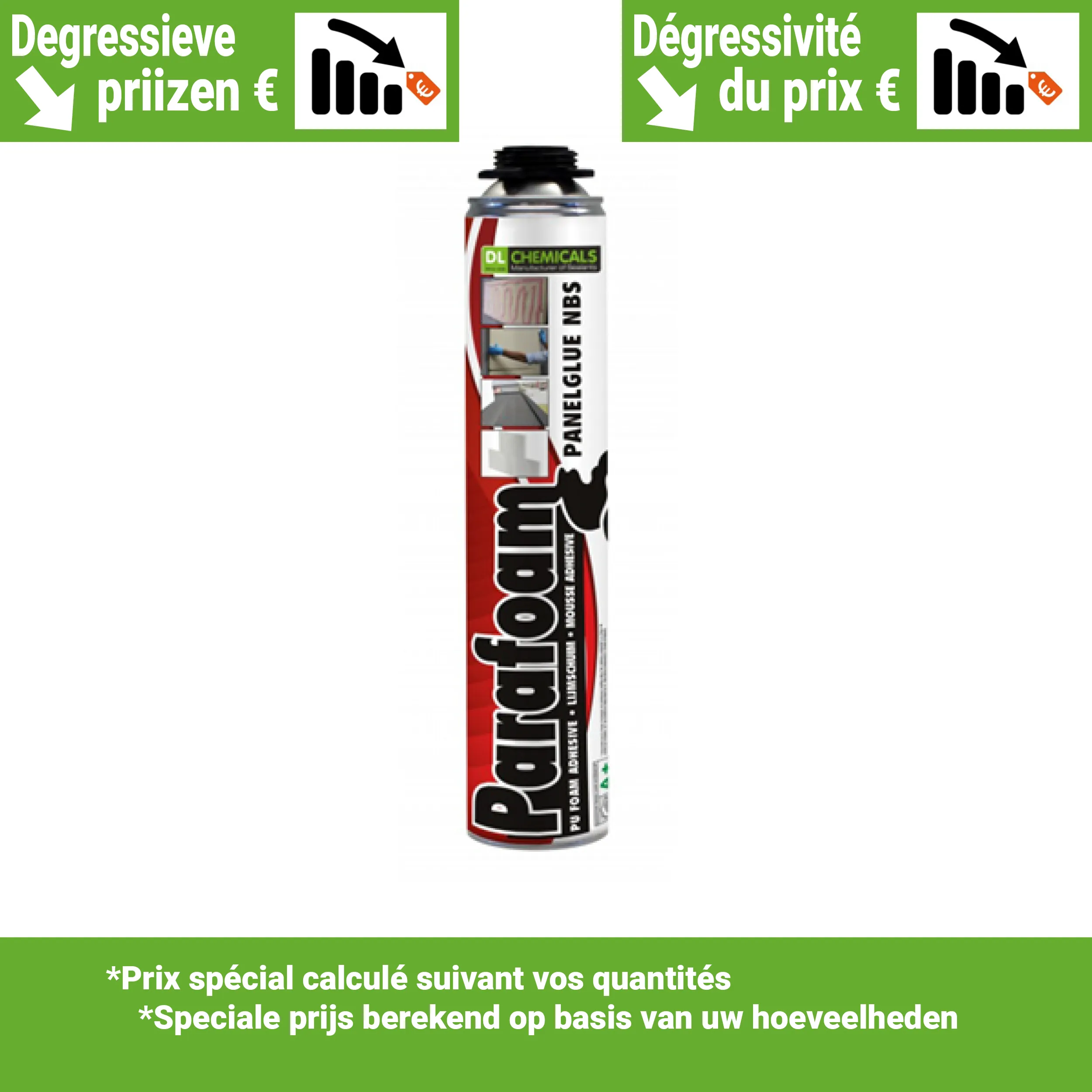 Parafoam Panelglue NBS - 750ml (12pc/boite prix dégressif)