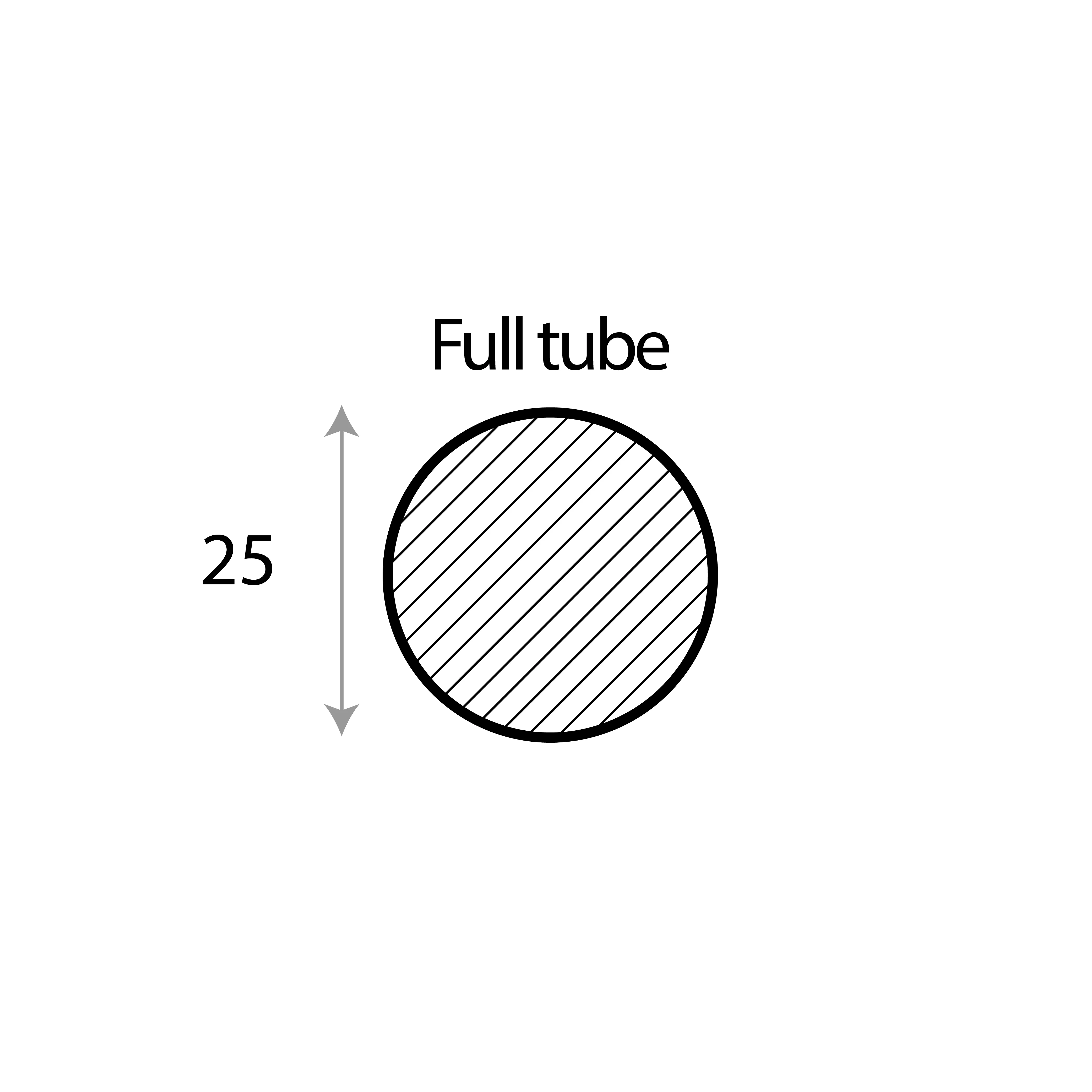 Barre ronde  alu brut diam 25 long : 6 m
