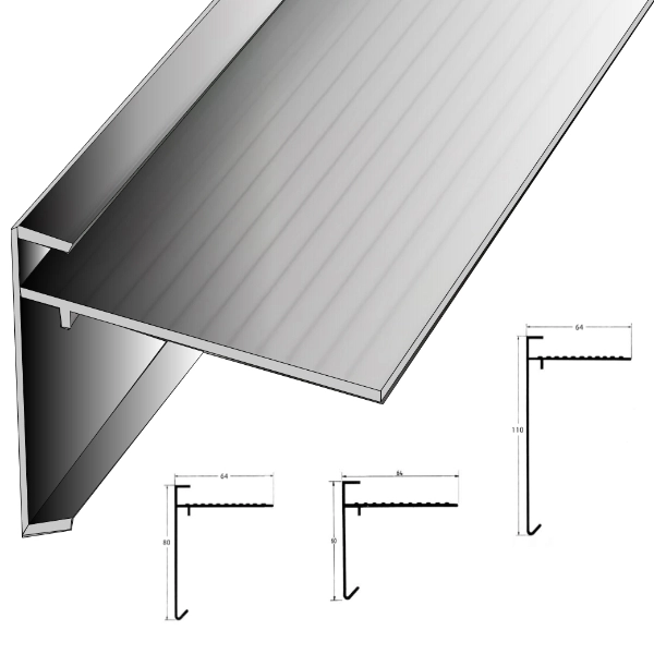 EDAROOF Coin extérieur pour rive de toiture brut 60x64mm