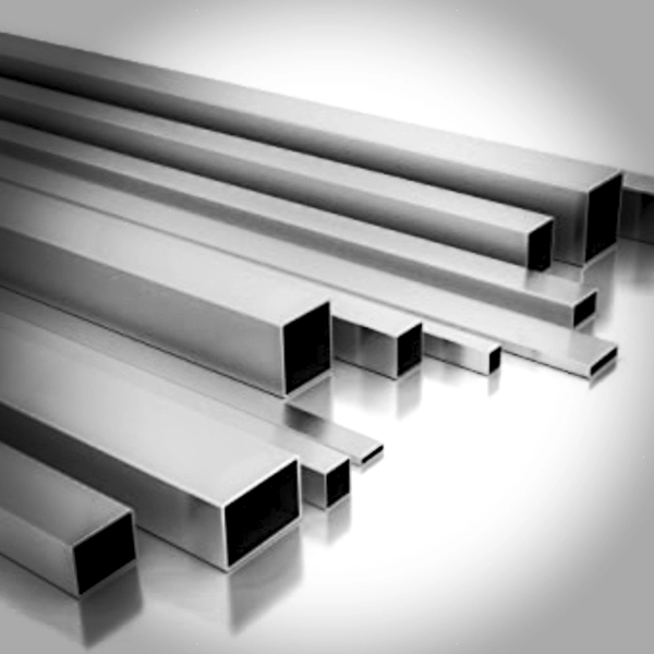 Barre carrée alu brut 10 long : 6 m